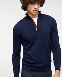 Sfera - Jersey De Hombre Azul Marino Con Cuello Alto características