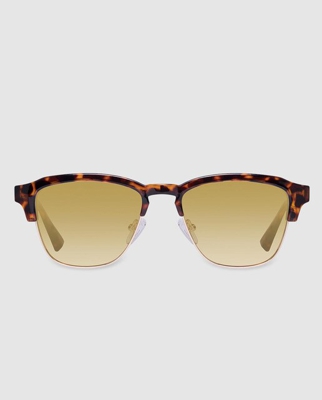 Hawkers - Gafas De Sol Unisex Classic Con Montura Browline Carey Y Lentes En Amarillo