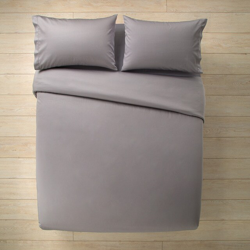 El Corte Inglés - Funda Nórdica 300 Hilos Cotton Sateen Gris Cama 150 cm en oferta