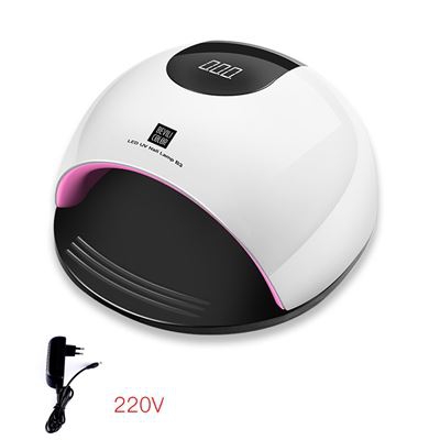 Lámpara de esmalte de uñas con gel UV de 36 LED y luz UV de 80W, Blanco