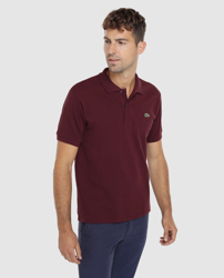 Lacoste - Polo Piqué De Hombre Classic Granate De Manga Corta precio