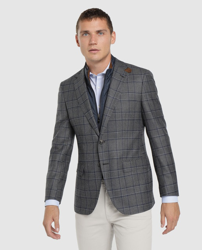 Dustin - Americana De Hombre Regular Príncipe De Gales Gris precio