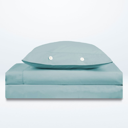 Bassols - Juego De Sábanas De Algodón Egipcio Tacto Verde Agua Cama 150 cm en oferta