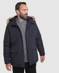 Compra Dustin - Parka De Hombre Azul Con Capucha Tallas Grandes al mejor  precio - Shoptize