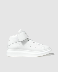 Alexander McQueen - Zapatillas De Piel De Hombre Alexander McQueen Blancas Con Velcro Y Cordones características