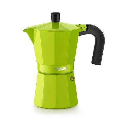 Cafetera italiana Monix lima  3 tazas esmaltada
