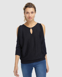 Elogy - Jersey De Mujer Con Cuello Redondo Con Lagrima Y Manga Larga precio