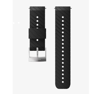 Correa de Silicona Suunto 24 mm Athletic 3 Negro/Acero Talla M