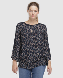Compra Couchel - Blusa De Mujer Talla Grande Estampada Manga Larga al mejor  precio - Shoptize