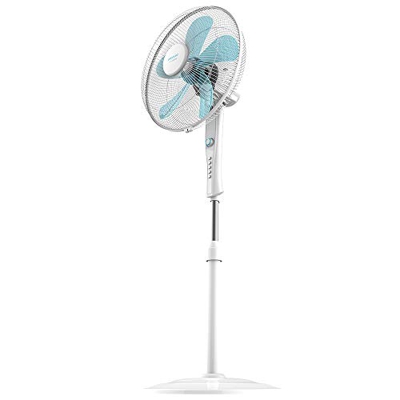 Ventilador de pie Cecotec ForceSilence 520 Power White, 5 aspas y 50 W, Motor de Cobre, 4 velocidades, Blanco