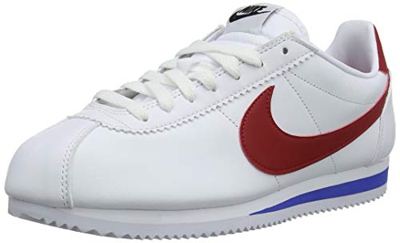 Nike Classic Cortez Leather, Zapatillas para Mujer, Blanco (White Red-Varsity Royal 103), 38 EU