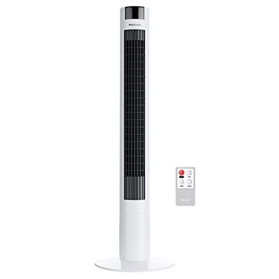 Pro Breeze Ventilador de Torre Oscilante 45W. con Temporizador y Mando a Distancia. Oscilación de 80°, 3 Modos de Funcionamiento y Altura 100 cm