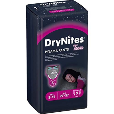 DryNites - Braguitas absorbentes - 8-15 años - 9 unidades