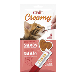 Catit Creamy - Snack Líquido Para Gatos Salmón 5 Uds X 15 G precio
