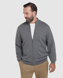 Hugo Boss - Chaqueta De Punto De Hombre Gris Con Cremallera Tallas Grandes precio
