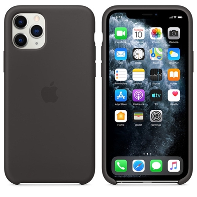 Apple - Funda Negra Silicone Case Para IPhone 11 Pro
