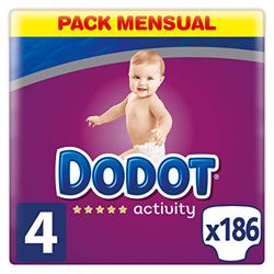 Dodot Protection Plus Activity - Pañales, Talla 4 (9-14 kg), pack de 186 en oferta