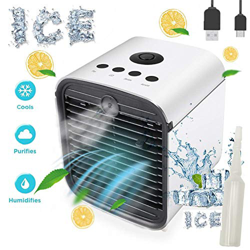 Nifogo Air Mini Cooler Aire Acondicionado Portátil, 3-en-1 Climatizador Evaporativo Frio Ventilador Humidificador Purificador de Aire,Leakproof, Nuevo características