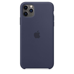 Funda de silicona Apple Azul noche para iPhone 11 Pro Max en oferta