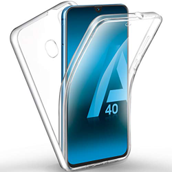 AROYI Funda Samsung Galaxy A40, Ultra Slim Doble Cara Carcasa Protector Transparente TPU Silicona + PC Dura Resistente Anti-Arañazos Protectora Case C precio