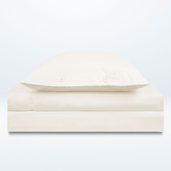 Bassols - Juego De Sábanas De Algodón Egipcio Tacto Marfil Cama 150 cm en oferta