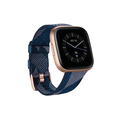 Fitbit - Reloj Inteligente Smartwatch Versa 2 SE NFC Azul Y Rosa/Aluminio Rosa Cobre