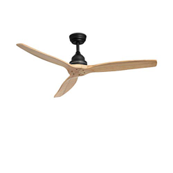 IKOHS - Ventilador de Techo con Mando a Distancia, 3 Aspas de Madera Natural, Potencia de 75W, Material del Cuerpo Aluminio, 132 cm de Diametro, 3 Vel características