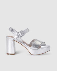 Compra Gloria Ortiz - Sandalias De Tacón De Mujer En Color Plata Con  Plataforma al mejor precio - Shoptize