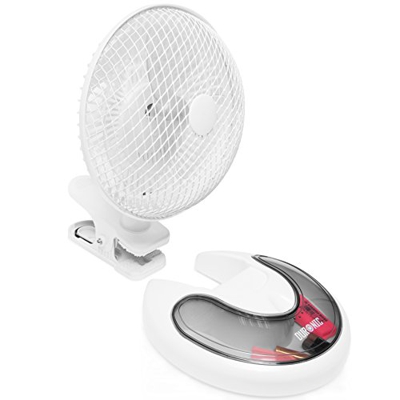 Duronic FN15 Ventilador Pequeño Hélice 20 cm y 30 W Pie y Pinza 2 Velocidades