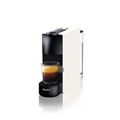 Nespresso Krups Essenza Mini XN1101 - Cafetera monodosis de cápsulas Nespresso, compacta, 19 bares, apagado automático, color blanco