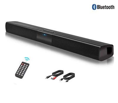 Barra de Sonido, Altavoz, Bluetooth Altavoz con Cable e inalámbrico, Altavoz estéreo HD con Mando a Distancia, Ranura para Tarjeta TF, Compatible para