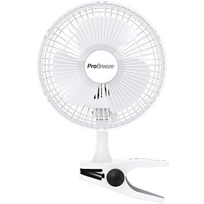 Pro Breeze Mini Ventilador de Sopremesa con Clip I Pequeño Ventilador Eléctrico con Funcionamiento Ultra silencioso y 2 Configuraciones de Velocidad I