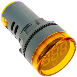 Visor LCD BeMatik de 3 dígitos amarillo y con voltímetro 50-500V redondo 22mm precio