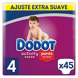 Dodot Activity - Pants Pañal-Braguita Talla 4, Fácil de Cambiar con Canales de Aire, 45 Pañales, 9-15 kg en oferta
