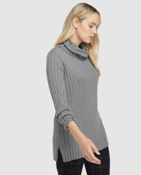 Couchel - Jersey De Mujer Talla Grande Azul Cuello Alto a un precio más  barato - Shoptize