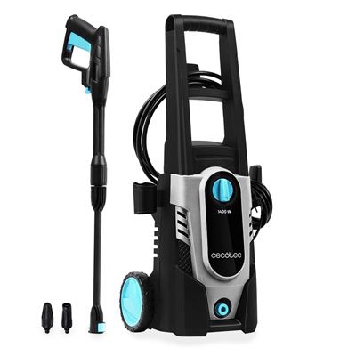 Hidrolimpiadora Cecotec HidroBoost 1400 EasyMove, Ruedas y asa alta, 1400 W, Caudal 408 l/h, Bomba aluminio, 105 bares