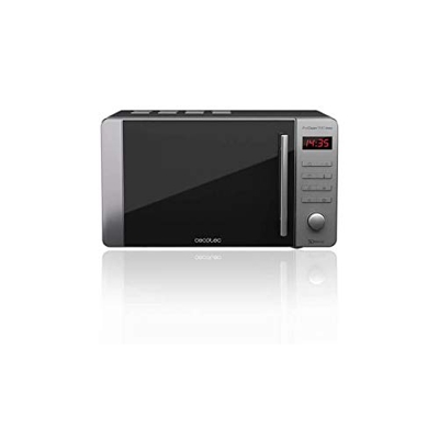 Microondas Cecotec ProClean 5110. Revestimiento Ready2Clean, Grill 800 W, 20 L. Diseño elegante con frontal y tirador inox