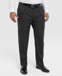 Dustin - Pantalón De Vestir De Hombre Regular Gris Tallas Grandes en oferta