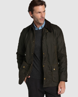 Barbour - Parka De Hombre Color Oliva Con Cuatro Bolsillos