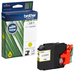 Brother LC22EY - Cartucho de tinta amarillo de larga duración (duración estimada hasta 1.200 páginas según ISO/IEC 24711) en oferta