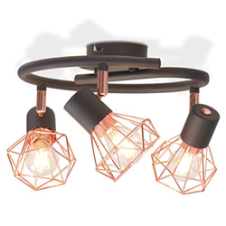 Lámpara de techo vidaXL,  3 bombillas filamento LED 12 W en oferta