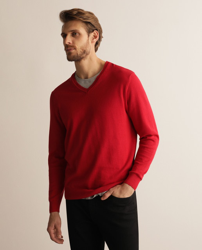 Dustin - Jersey De Hombre Rojo Con El Cuello De Pico precio