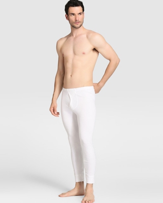 Damart - Calzoncillo Largo De Hombre Blanco