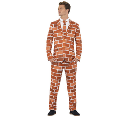 Traje Divertido Muro de Ladrillos para hombre características