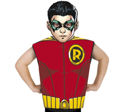 Disfraz o Kit de Robin de Batman para niños: Máscara y Camiseta precio