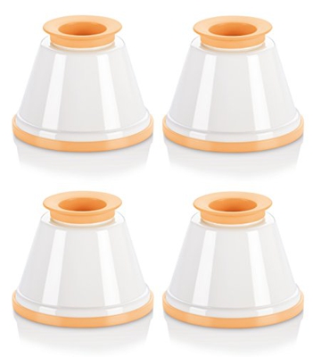 Tescoma Panna-Cotta-Förmchen Form für Dessert Puddingform 4er Set mit Deckel 