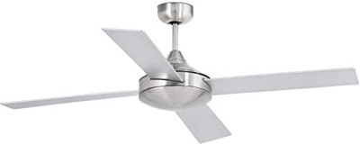 Ventilador de techo sin luz FARO MALLORCA 33292 niquel ø132cm con mando