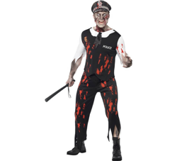 Disfraz de Policía Zombie para hombre características