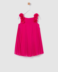 Tizzas - Vestido Plisado De Niña En Rosa características