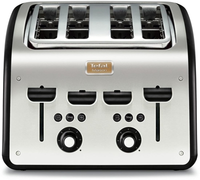 TEFAL TT770811 Tostadora de 4 ranuras - Acero inoxidable / Negro
